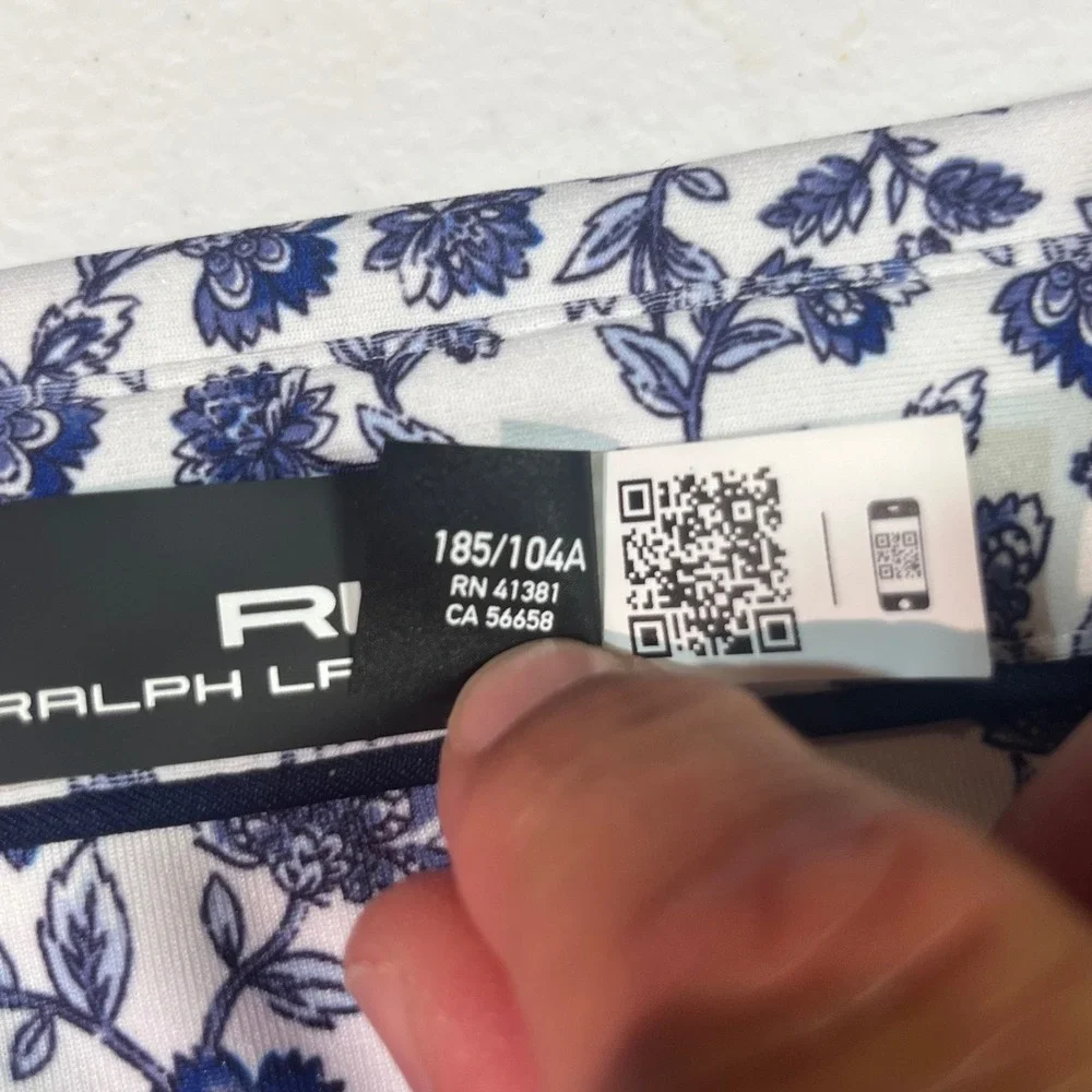 Polo Ralph Lauren RLX Men's Gold Polo Xl Floral EUC Sharp pattern